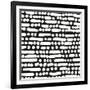 Cross Current Square Up III BW-Cheryl Warrick-Framed Art Print