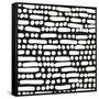 Cross Current Square Up III BW-Cheryl Warrick-Framed Stretched Canvas