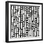 Cross Current Square Up IV BW-Cheryl Warrick-Framed Art Print