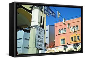 Cross on Walk Signal Only-Steve Ash-Framed Stretched Canvas