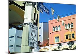 Cross on Walk Signal Only-Steve Ash-Mounted Photographic Print