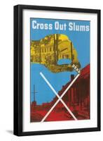 Cross Out Slums-null-Framed Art Print