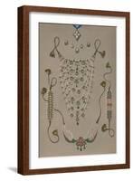 'Cross Pendant Brooches & Earrings, Suite of Indian Ornaments', 1863-Robert Dudley-Framed Giclee Print