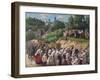 Cross Procession at the Pskovo-Pechersky Dormition Monastery-Nikolai Vasilyevich Kharitonov-Framed Giclee Print