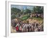 Cross Procession at the Pskovo-Pechersky Dormition Monastery-Nikolai Vasilyevich Kharitonov-Framed Giclee Print