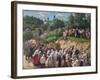 Cross Procession at the Pskovo-Pechersky Dormition Monastery-Nikolai Vasilyevich Kharitonov-Framed Giclee Print