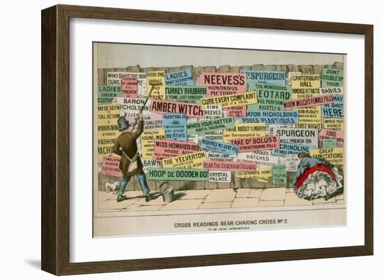 Cross Readings Near Charing Cross, London-null-Framed Giclee Print