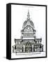 Cross Section, Looking East, of St. Paul's Cathedral-null-Framed Stretched Canvas