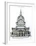 Cross Section, Looking East, of St. Paul's Cathedral-null-Framed Giclee Print