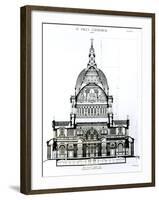 Cross Section, Looking East, of St. Paul's Cathedral-null-Framed Giclee Print