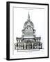 Cross Section, Looking East, of St. Paul's Cathedral-null-Framed Giclee Print