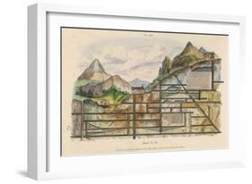 Cross-Section of a Coal Mine Showing All the Underground Chambers and Tunnels-Du Casse-Framed Art Print