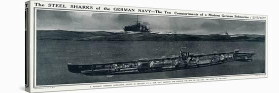 Cross Section of a German Submarine-G.h. Davis-Stretched Canvas