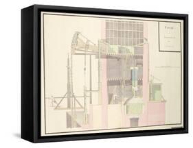 Cross-Section of a Steam Machine to Raise Water from Mines, c.1760-null-Framed Stretched Canvas