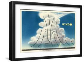 Cross Section of a Thunderhead-null-Framed Art Print