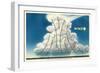 Cross Section of a Thunderhead-null-Framed Art Print