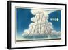 Cross Section of a Thunderhead-null-Framed Art Print