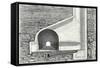 Cross Section of a Tunnel with a Ventilation Shaft-null-Framed Stretched Canvas