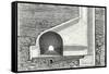 Cross Section of a Tunnel with a Ventilation Shaft-null-Framed Stretched Canvas