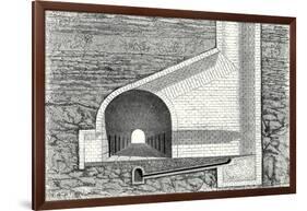 Cross Section of a Tunnel with a Ventilation Shaft-null-Framed Giclee Print