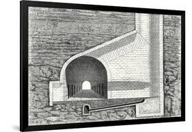 Cross Section of a Tunnel with a Ventilation Shaft-null-Framed Giclee Print