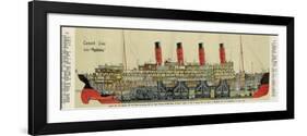 Cross-Section of 'Aquitania' Steamship-null-Framed Photographic Print