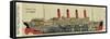 Cross-Section of 'Aquitania' Steamship-null-Framed Stretched Canvas