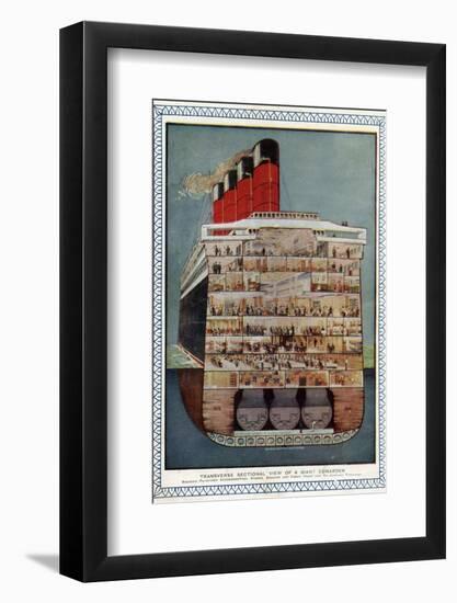Cross-Section of 'Aquitania' Steamship-null-Framed Premium Photographic Print