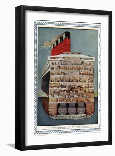 Cross-Section of 'Aquitania' Steamship-null-Framed Photographic Print