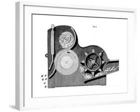 Cross-Section of Eli Whitney's (1765-182) Saw-Gin for Cleaning Cotton, 1865-null-Framed Giclee Print