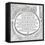 Cross-Section of German Wasp's Nest, Vespidae-null-Framed Stretched Canvas