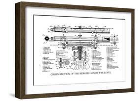 Cross-Section of the Berger 18 Inch Wye Level-null-Framed Art Print