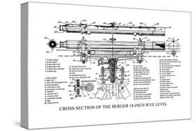 Cross-Section of the Berger 18 Inch Wye Level-null-Stretched Canvas