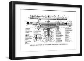 Cross-Section of the Berger 18 Inch Wye Level-null-Framed Art Print