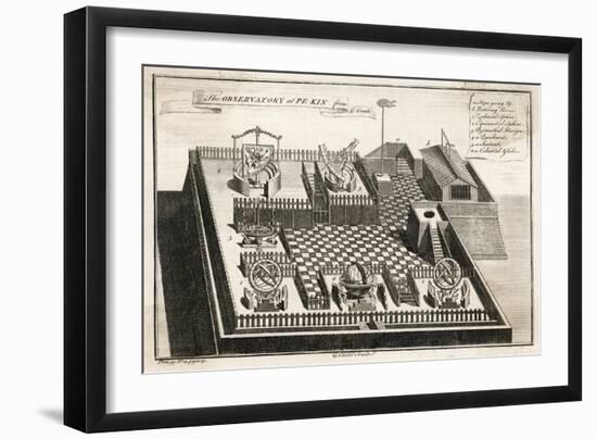 Cross-Section of the Observatory Showing Globes Quadrants and Other Observational Equipment-G. Child-Framed Art Print