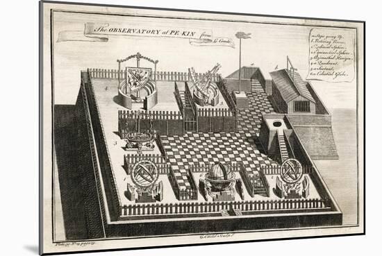 Cross-Section of the Observatory Showing Globes Quadrants and Other Observational Equipment-G. Child-Mounted Art Print