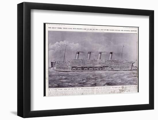 Cross-Section of the S S Titanic-null-Framed Photographic Print