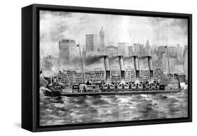 Cross-Section of the SS 'Mauretania' or SS 'Lusitania', 1907-null-Framed Stretched Canvas