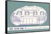 Cross Section of Travel Trailer-null-Framed Stretched Canvas