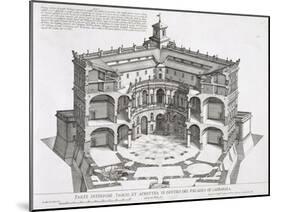 Cross-Section of Villa Caprarola, Bagnaia-Giovanni Battista Falda-Mounted Giclee Print