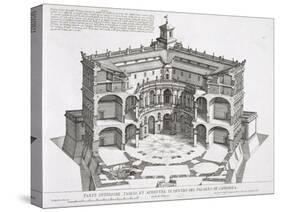 Cross-Section of Villa Caprarola, Bagnaia-Giovanni Battista Falda-Stretched Canvas