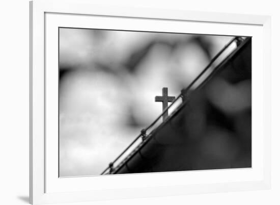 Cross Through The Trees Poster-null-Framed Photo