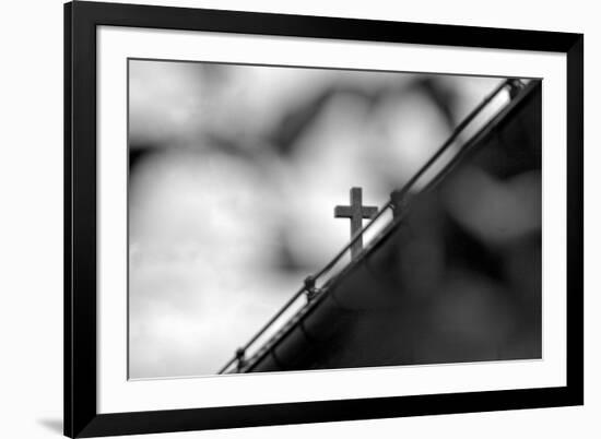 Cross Through The Trees Poster-null-Framed Photo