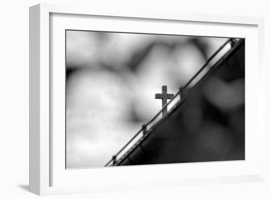 Cross Through The Trees-null-Framed Photo