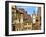 Cross Timbered Houses and Clock Tower, Rothenburg Ob Der Tauber, Germany-Miva Stock-Framed Premium Photographic Print