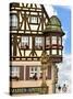 Cross Timbered Houses, Rothenburg Ob Der Tauber, Germany-Miva Stock-Stretched Canvas