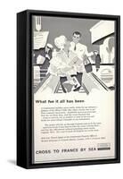 Cross to France by Sea' - British Railways Advert-Laurence Fish-Framed Stretched Canvas