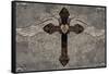 Cross with Wings-Brandon Glover-Framed Stretched Canvas
