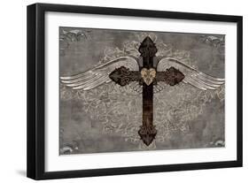 Cross with Wings-Brandon Glover-Framed Art Print