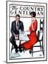 "Cross Words," Country Gentleman Cover, February 21, 1925-Harold Brett-Mounted Giclee Print